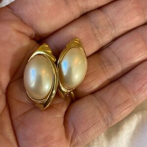 Faux‎ Pearl Vintage Clip on Earrings